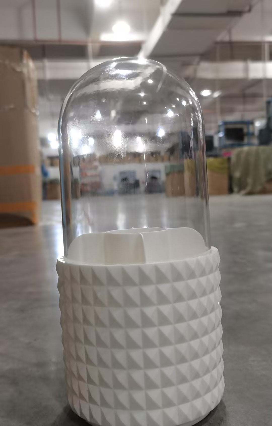 360 Rotating Large Capacity Transparent Makeup Brush Storage Pen Holder Acrylic Dust With Lid Desktop Cosmetic Storage Box.