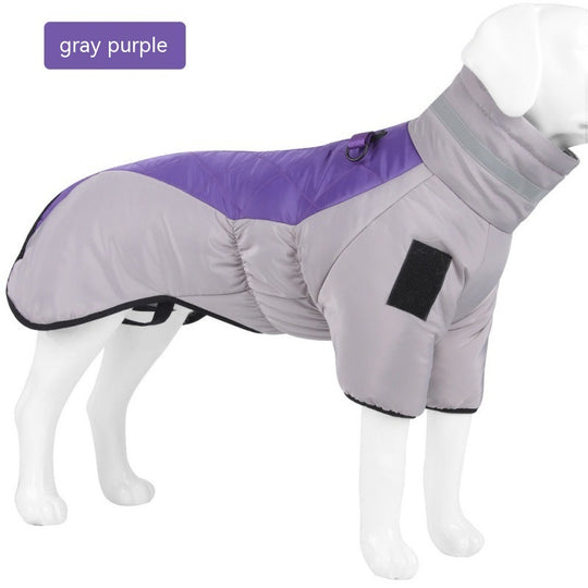 Waterproof pet clothes for medium to large dogs, designed for the winter season. This warm and thickened dog vest is a custom Labrador jacket.