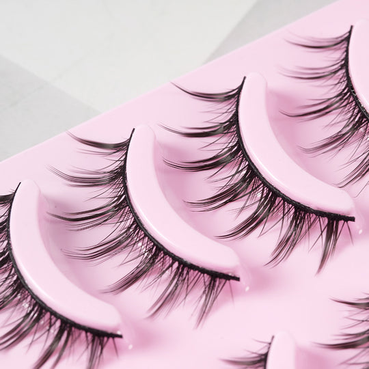 5 Pairs Manga Lashes New Arrival Anime Cosplay Natural Wispy Korean Makeup Artificial False Eyelashes.