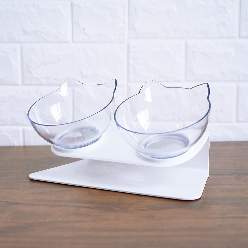 Non Slip Double Cat Bowl With Raised Stand.