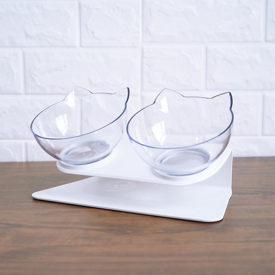 Non Slip Double Cat Bowl With Raised Stand.