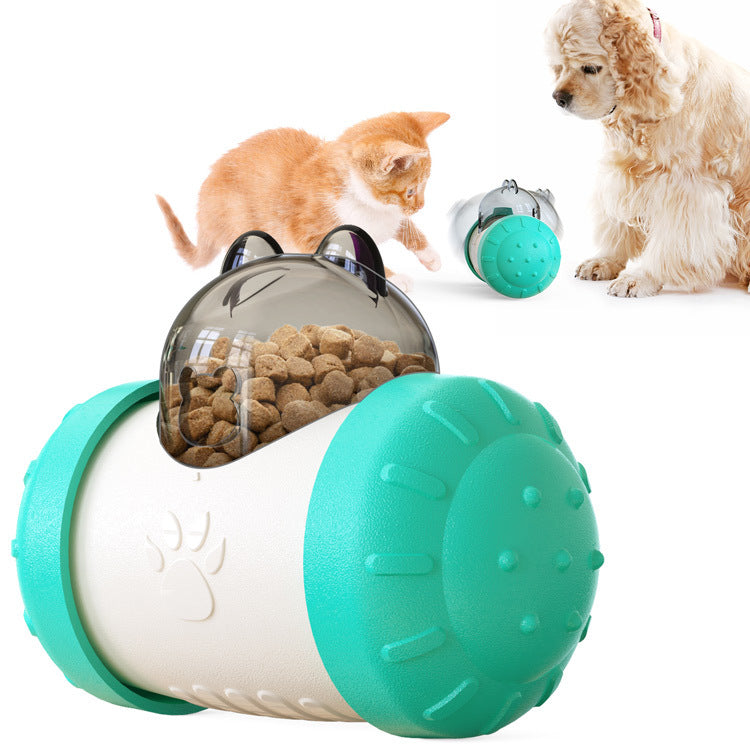 Interactive Swing Bear Slow Food Ball for Dogs and Cats - Educational Pet Toy for Leaking Food.