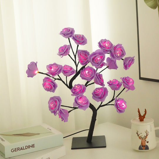 Bedroom Room Rose Tree Lamp Decoration.