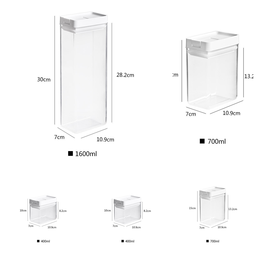 Kitchen food storage canisters  plastic sealed containers household food containers.