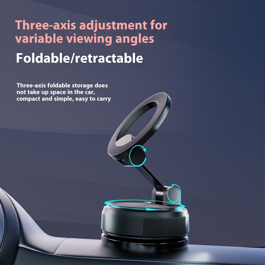 360° Adjustable Vacuum Magnetic Phone Holder for Car/Gym/Mirror/Shower, Ultra-Strong Suction Cup - Universal Car Mount for All Smartphones & Vehicles