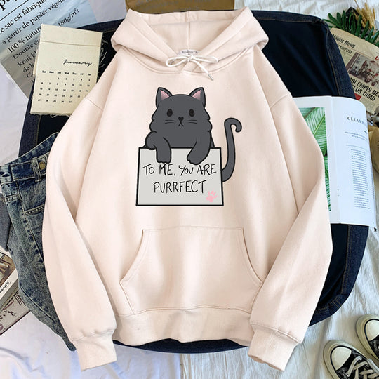 Hoodie for girls with cat design.