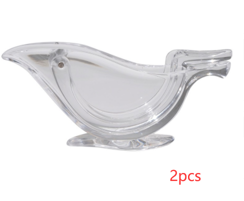 2PCS Manual Lemon Juicer Transparent Acrylic Elegance Bird Shape Lemon Slice Squeezer Kitchen Tools Gadgets