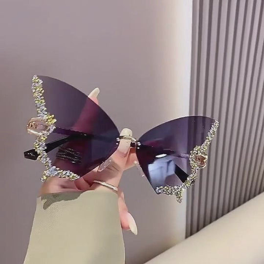 Luxury Diamond Butterfly Sunglasses